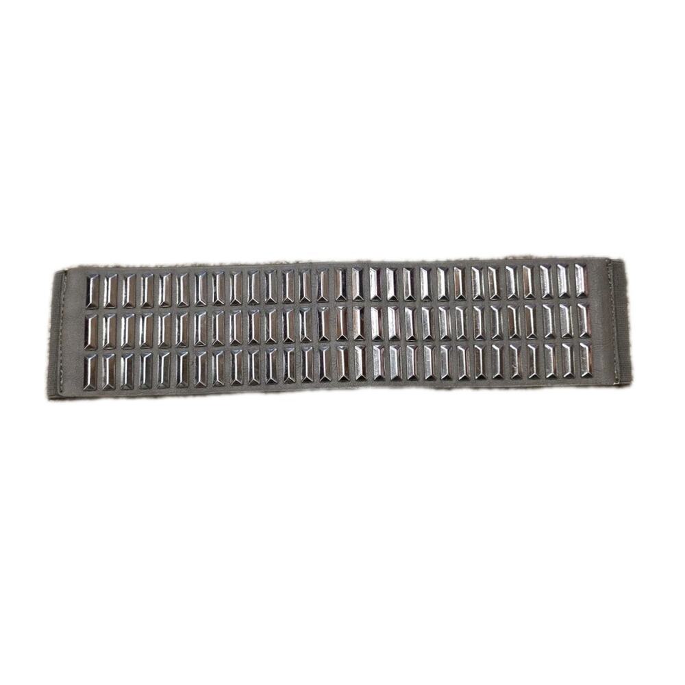 Vintage Y2K BCBG MaxAzria Overaized Grey Studded Snap Belt Sz Xs